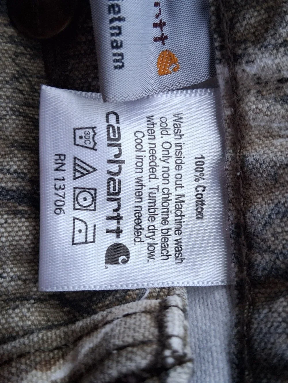 vintage Carhartt Kid's Camouflage Active Suit